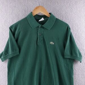 Lacoste Green Short Sleeve Polo Shirt Mens Size‎ 5 Preppy Crocodile Logo